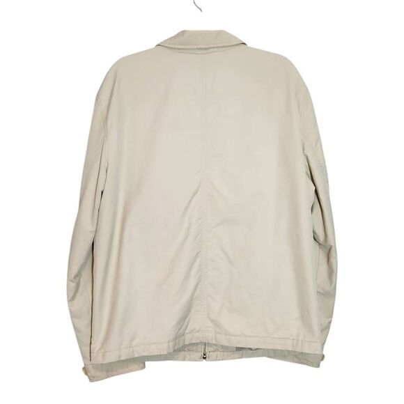 Banana Republic Men's Cream Zip-Up Jacket Size Large Cream Preppy Jacket - Picture 2 of 9